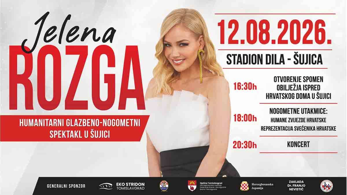 Od nogometnih legendi do Jelene Rozge: Šujica priprema dan ispunjen sportom, glazbom i humanosti Od nogometnih legendi do Jelene Rozge: Šujica priprema dan ispunjen sportom, glazbom i humanosti