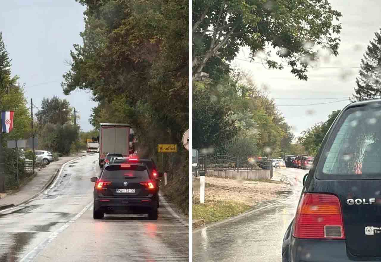 Mercedesom sletio s ceste i udario u brdo, promet obustavljen Mercedesom sletio s ceste i udario u brdo, promet obustavljen
